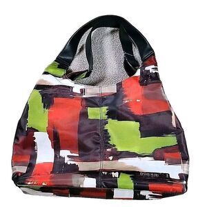 Calvin Klein Kylee Novelty Tote Boho Shoulder Bag Crimson Multi